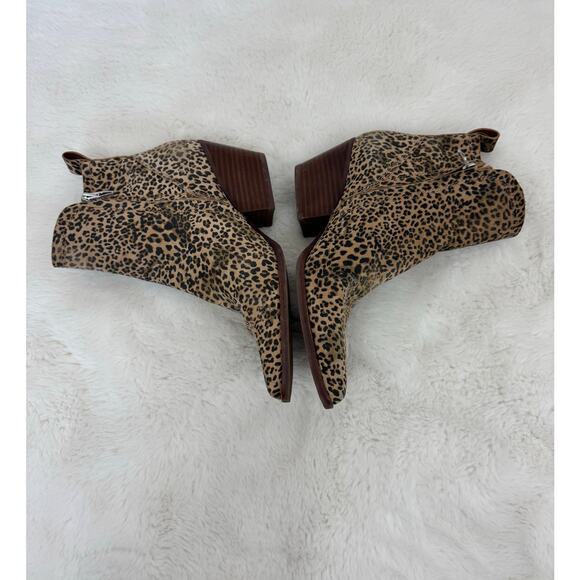Dolce Vita Leopard Print Ankle Booties – Women’s 8 Block Heel - Picture 3 of 12